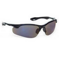 Premium Sports Style Safety Sun Glasses Gray Blue Mirror Lens